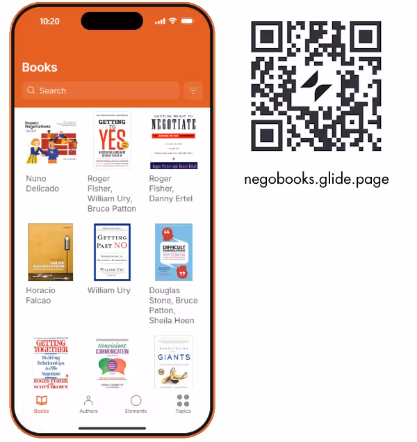 Negotiation Library: Nego Books app