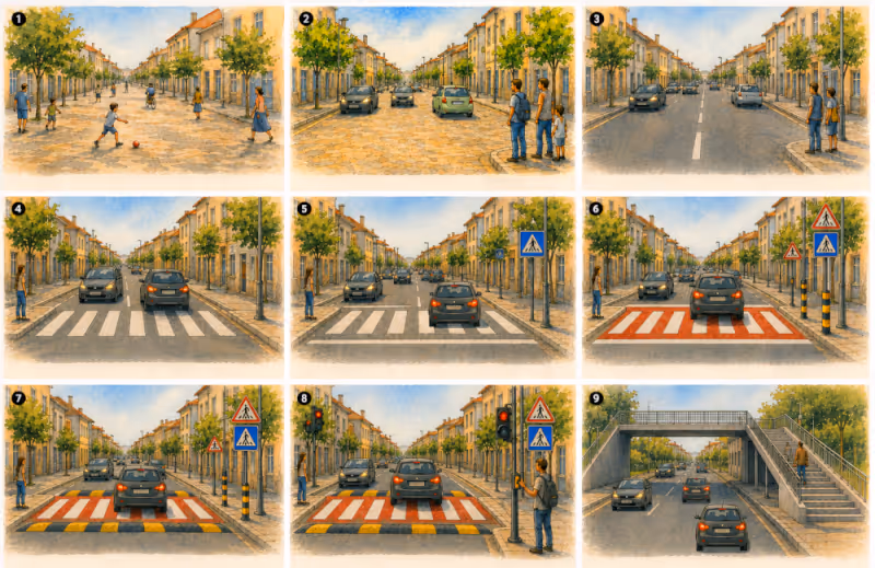 The Evolution of Pedestrians