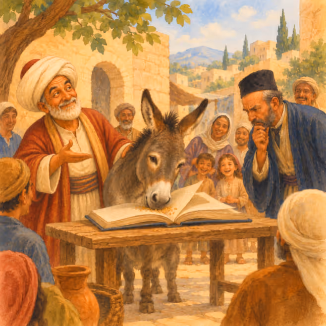Nasruddin and the literate donkey - International Literacy Day