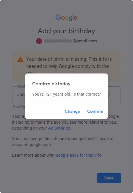 Google 121 years old